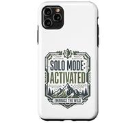 Mode Solo activé Embrace Wild Mountain Randonnée Aventure Coque pour iPhone 11 Pro Max