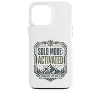 Mode Solo activé Embrace Wild Mountain Randonnée Aventure Coque pour iPhone 13 Pro Max