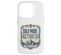 Mode Solo activé Embrace Wild Mountain Randonnée Aventure Coque pour iPhone 14 Pro