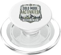 Mode Solo activé Embrace Wild Mountain Randonnée Aventure PopSockets PopGrip pour MagSafe
