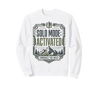 Mode Solo activé Embrace Wild Mountain Randonnée Aventure Sweatshirt