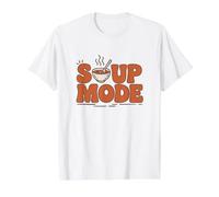 Mode Soupe activée pour Amateur de Cuisine Humoristique T-Shirt Graphique avec Valeur, Homme, Blanc, L