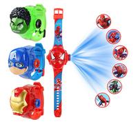 Mode Spider-Man Projection enfants montres pour garçons Captain America Iron Man montre pour enfants horloge numérique étudiant jouets cadeaux 6TY-MD