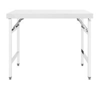 &Mode Table Plan de Travail - pliable de cuisine 100x60x80 cm Inox Sale805312
