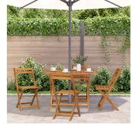 &Mode Table pliable de jardin - Table d'appoint d'extérieur - 110 cm - Bois d'acacia massif Sale495552