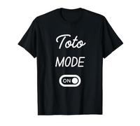 Mode Toto Activé Nom Drôle T-Shirt Graphique avec Valeur, Homme, Noir, XL