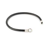 MODE Trollbeads Bracelet En Cuir Et Argent Noir 19 Cm TLEBR-00083