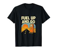 Mode Vacances Fuel Up and Go Road Trip Design T-Shirt