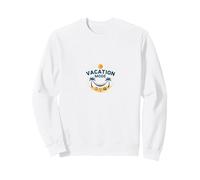 Mode Vacances Plage Tropicale Escapade détente Sweatshirt, Unisexe pour Adultes, Blanc, L