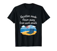 Mode vacances volé loin du travail Courriels Plage Humour T-Shirt