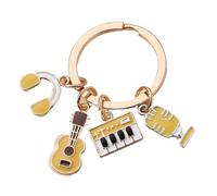 Mode Voiture Porte-clés Microphone Guitare Casque Pendentif Taille Suspendus Sacs Bijoux