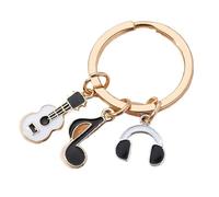 Mode Voiture Porte-clés Microphone Guitare Casque Pendentif Taille Suspendus Sacs Bijoux