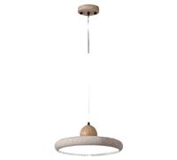 MODEBHD Éclairage Suspendu Circulaire Mini Suspension avec Abat-Jour en Pierre de Grotte Jaune, luminaire Suspendu au Plafond réglable pour Cuisine, îlot, Bar, Salle à Manger, Ferme
