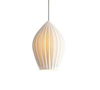 MODEBHD Europe du Nord Lampe Suspendue en Forme de Feuille de Lotus Blanche, luminaire de Plafond en poterie et en Porcelaine avec Peinture à Haute température à la Main pour loft Vintage, Lustre à 1