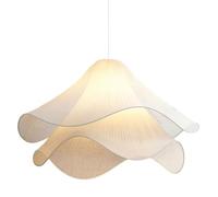 MODEBHD Lampe suspendue moderne et simple en tissu de pétales de crème, décoration chaleureuse et romantique, luminaire décoratif d'intérieur, idéal pour un salon, une salle à manger, une chambre à co