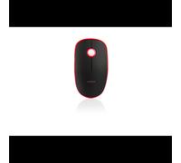 Modecom MC-WRM113 Souris Optique sans Fil RF 1600 DPI Ambidextre 3 Boutons - Noir/Rouge, Portée 15m, Nano Récepteur, Compatible Windows/Mac/Linux