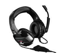 Modecom Volcano MC-859 Bow Binaural Bandeau Noir - Casques Audio (Console de Jeu/PC/Jeux, 5 V, 100 mA, Binaural, Bandeau, Noir)