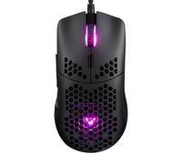 Modecom Volcano Shinobi 3360 Souris pour Gamer | Filaire | avec Haute précision | Capteur PixArt3360 | Design nid d'abeille perforé | Ultra légère | 72 g - Noir
