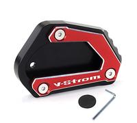 Modeer pour Suzuki V-Strom 650 650XT DL650 2004-2023 moto CNC Support plaque d’extension Kickstand Stand latéral Pad vstrom650 vstrom650xt dl vstrom650xt accessoires (rouge)