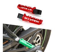 Modeer Repose-pieds arrière de moto - Pédale d'appui social compatible avec NINJA ZX4R / ZX4RR 2023 2024 2025 CNC Couvercle passager zx-4r zx 4r (rouge)