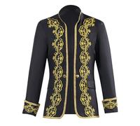 Modeewel Manteau steampunk pour homme - Uniforme victorien - Hussar Napoléon - Drumers militaires - Veste Renaissance médiévale - Veste gothique - Frack pirate - Vampire - Cosplay - Costume