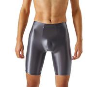 Modeewel Short de compression pour homme - Short de bain sexy - Short de sport - Respirant - Caleçon fonctionnel - Collants - Collants de course - Legging de sport, gris, XL