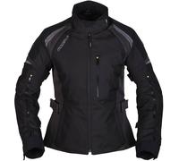 Modeka Amberly, veste textile imperméable pour femmes 40 Noir/Gris Foncé Noir/Gris Foncé