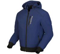 Modeka Clarke Veste textile de moto imperméable, bleu, Taille XXL