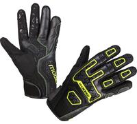 Modeka Dracon gants de moto, noir/jaune, 7