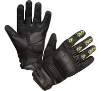 Modeka Ennos Gants de moto, noir-jaune, taille XL pour homme