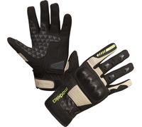 Modeka Fuego Gants de moto, noir-beige, taille L pour homme