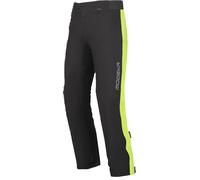 Modeka Hydroflex Pantalon de pluie moto, noir/néon, Taille L