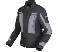 Modeka Hydron imperméable à l’eau dames moto textile veste, noir/gris, Taille 44