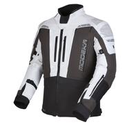 Modeka Hydron, veste textile imperméable XL Gris Clair/Gris Foncé/Noir Gris Clair/Gris Foncé/Noir