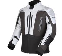 Modeka Hydron veste textile de moto imperméable, Gris clair/gris foncé/noir, Taille 5XL