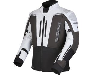 Modeka Hydron veste textile de moto imperméable, Gris clair/gris foncé/noir, Taille L