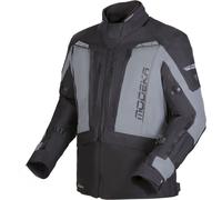 Modeka Hydron, veste textile imperméable 4XL Noir/Gris Noir/Gris