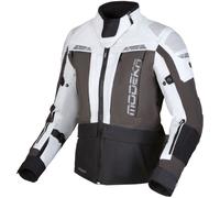 Modeka Hydron, veste textile imperméable pour femmes 40 Gris Clair/Gris Foncé/Noir Gris Clair/Gris Foncé/Noir