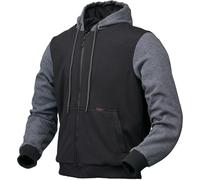 Modeka Jamey Sweat à capuche zippé de moto, noir-gris, taille 4XL pour homme