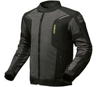 Modeka Khao Air II Veste textile de moto imperméable, Gris foncé/Noir, Taille XL