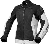 Modeka Khao Air II Veste textile moto pour femmes imperméable, noir/gris clair, 40