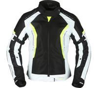 Modeka Khao Air Veste textile de moto dames, noir-gris-jaune, taille 34 pour femmes