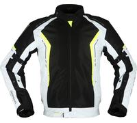 Modeka Khao Air, veste textile imperméable M Noir/Gris Clair/Jaune Néon Noir/Gris Clair/Jaune Néon