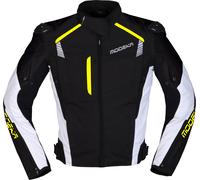 Modeka Lineos, veste en textile M Noir/Blanc/Jaune Néon Noir/Blanc/Jaune Néon