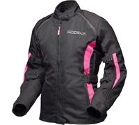 Modeka Luana Veste Textile Moto Femme, noir-rose, taille 44 pour femmes