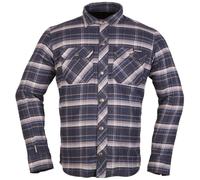 Modeka Nooner Chemise moto, bleu/crème, Taille XXL
