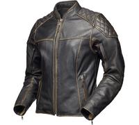 Modeka Phinix Blouson en cuir de moto pour femmes, brun, taille 38