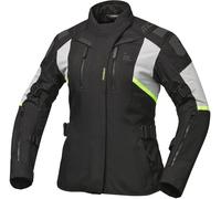 Modeka Striker III Veste textile moto pour dames, Noir/gris clair, Taille 40