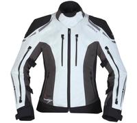 Modeka Takuya Veste textile de moto de dames, noir-gris, taille 38 pour femmes