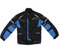 Modeka Tourex II Veste textile de moto pour enfants, noir/bleu, Taille 152